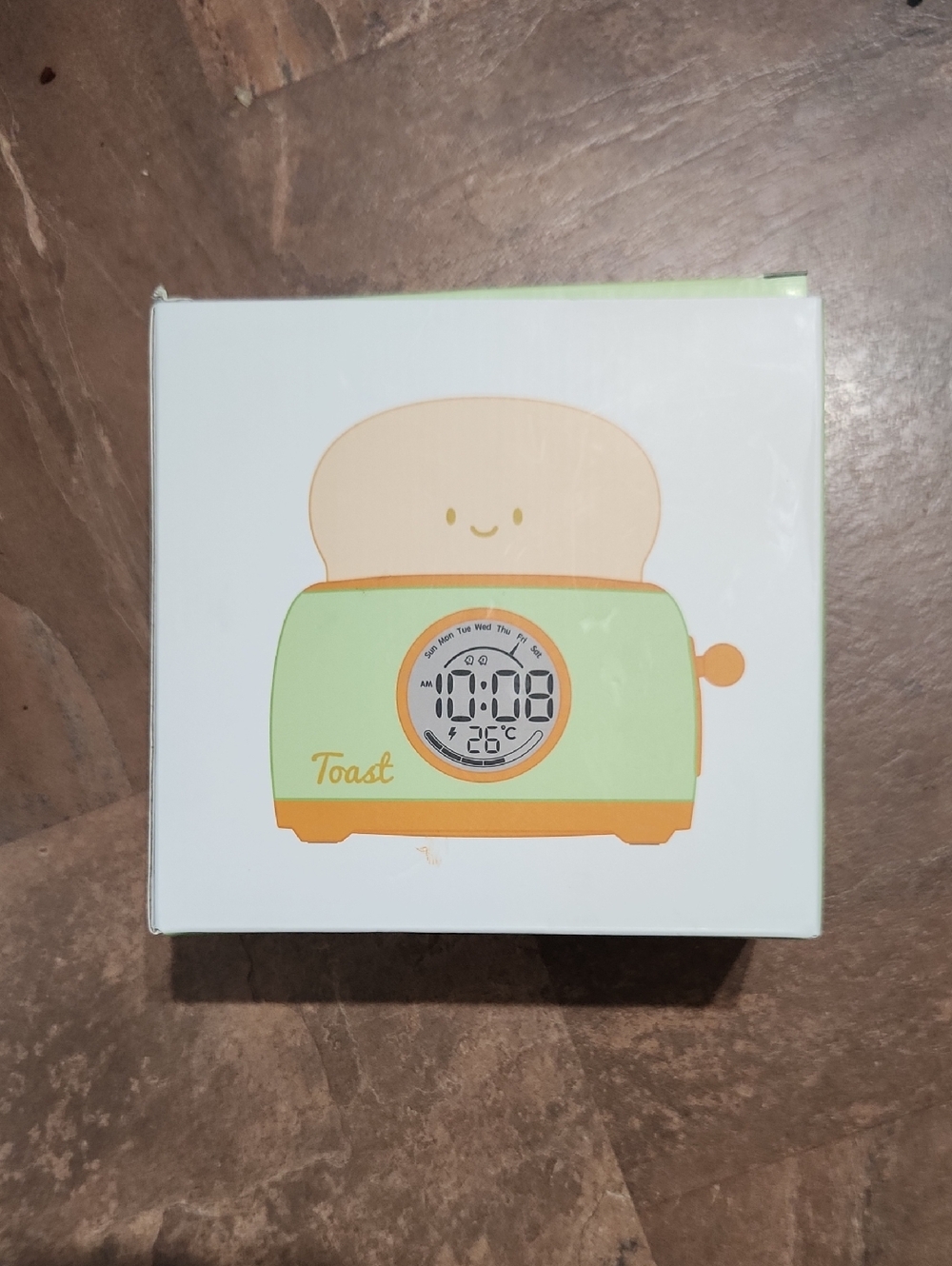 Toast Kids Alarm Clock - Mint Green Cute Toaster Design